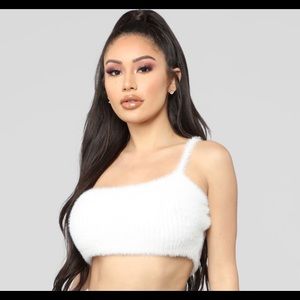 Fuzzy crop top